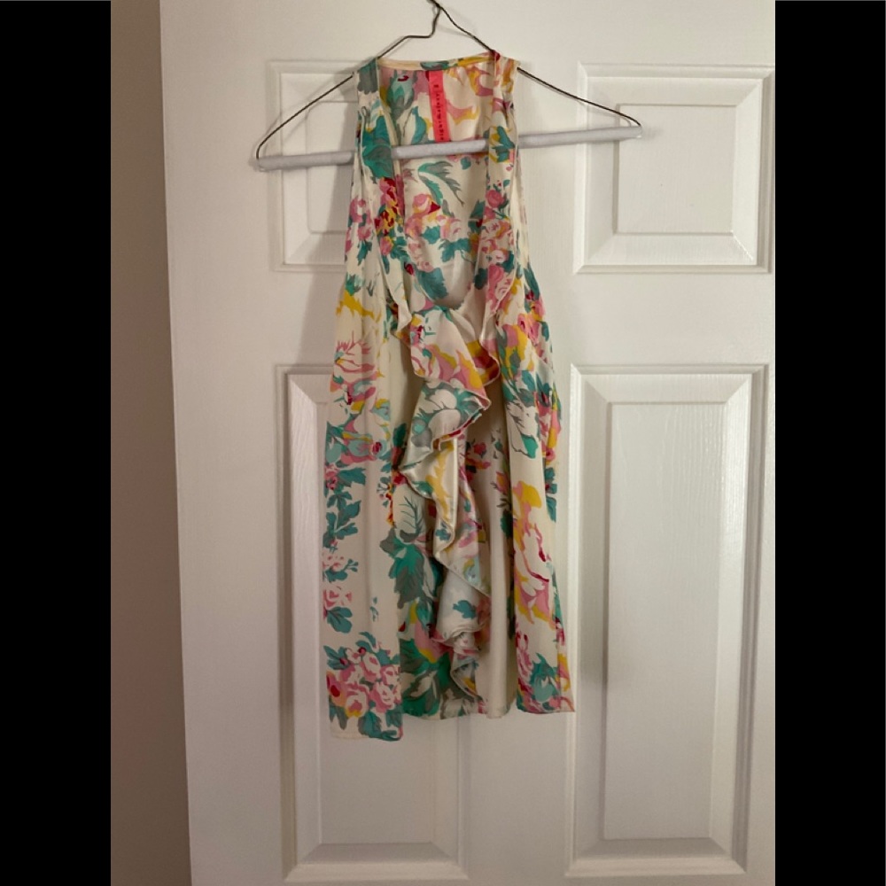 Halter silk tank